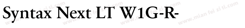 Syntax Next LT W1G-R字体转换